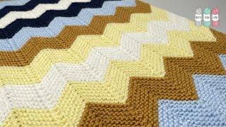 How to Knit a FUNKY Modern Blanket! 