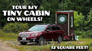 TOUR MY TINY CABIN ON WHEELS! | Only 32 Square Feet