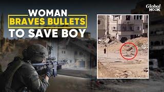 Video - IDF Sniper Hits Young Boy In Gaza, Woman Risks Life To Save Him