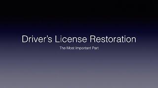 Driver's License Restoration in Michigan the Most Important Part