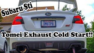 Tomei Exhaust on Subaru Sti- Cold Start