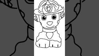 Draw Firefighter Dog Paw Patrol #drawing #pawpatrol #art