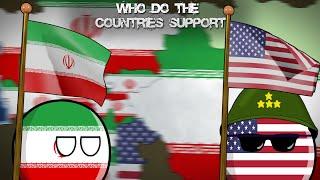 WHO DO THE COUNTRIES SUPPORT? USA or Iran?  Alternative Mapping P9