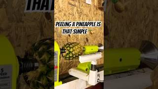 Peeling a pineapple is that simple#pineapple #woodlathe #woodworking #woodturningart #woodenworks