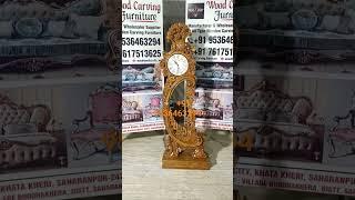 Natural Teak wood carving Watch , Saharanpur Furniture products, #wooden #watch #stand #reels #viral
