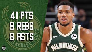 Giannis Antetokounmpo 41 pts 9 rebs 8 asts vs Bulls 24/25 season