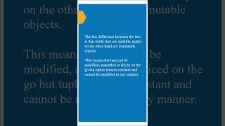 Difference between list and tuple in python| #python #pythonprogramming #interview@easycoding619