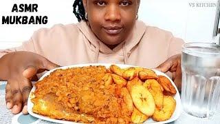 African Food Mukbang: Beans And Dodo(Sweet Fried Plantain) Mukbang