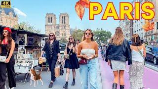 Paris, France  - Paris Walk 4K , Autumn Season Grand Tour, With Captions!