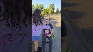 He forgot to cut the rope
