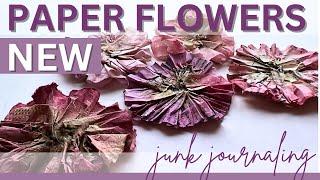 Transform Your Junk Journals with These Beautiful Paper Flowers! BEGINNER FRIENDLY! #diytutorial