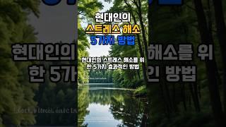 현대인의 스트레스 해소를 위한 5가지 효과적인 방법 | 명언 | 삶의지혜 | 감성 오디오북 | 따듯한 하루 | 마음을 울리는 이야기 | 지친 마음을 위한 위로 #명언 #긍정적마인드