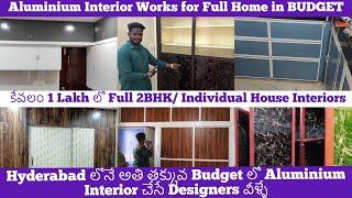 Full Home Office Purpose Aluminum Interior Works Budget Friendly, Hyderabad Sliding Cupboard Design