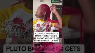 BIG PLUTO FLIRTS WITH A GUY ON LIVE IN FRONT OF HER BOYFRIEND  #pluto #lululemon #trending