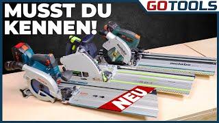 Die neue Bosch GKS 18V-57-2 GX und die Kappschienen im Vergleich zu Metabo & Festool? Mit Verlosung