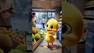 The little duck brings jackfruit for the little master to eat.#shorts #ducklings #cuteanimals #pets