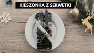 Jak złożyć serwetkę w kieszonkę na sztućce? #DIY