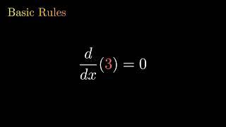 Basic Rules: Differentiate Constant