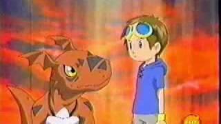 Takato and Guilmon biomerging to Gallantmon