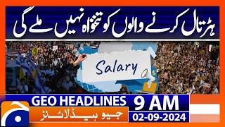 Israel labour union calls strike as pressure mounts | Geo News 9AM Headlines | 2 September 2024