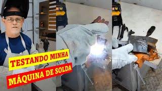 Testando minha máquina de soldar