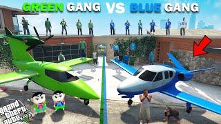 Franklin Blue Gang VS Shinchan Green Gang Collecting Plane In GTA 5!