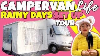 Camper #VANLIFE Philippines | Motorhome | Rainy Day Awning Set Up | Tour | Filipina Vanlifer