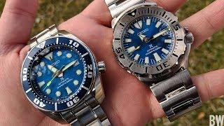 Seiko Monster vs Sumo - Two coral blue beauties