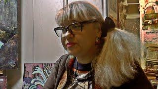 В мастерской художницы Екатерины Антроповой.