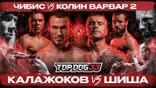 Kalazhokov VS Shisha, Chibis VS Colin Varvar 2 | Championship fight | TOP DOG 33, Moscow