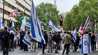 Watch live: Heavy Police presence at Israel Protest & Palestine march - London