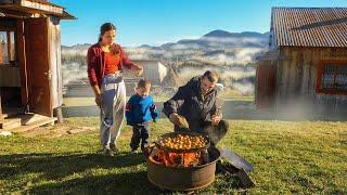 A Family's Life Far from Civilization: Cooking Dinner