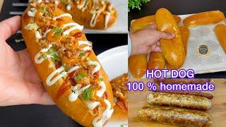 100% HOMEMADE HOT DOG! VERY SOFT BREAD AND HOMEMADE CHICKEN SAUSAGES!!