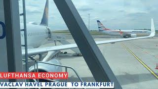 Lufthansa Airline Economy, Prague to Frankfurt , PRG-FRA , Vaclav Havel International Airport