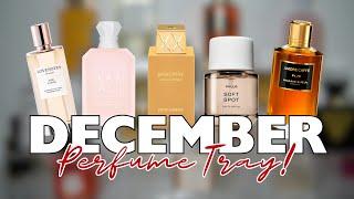 DECEMBER PERFUME TRAY!  PERFUMES FOR THE HOLIDAY SEASON | PERFUMES I'LL BE WEARING THIS MONTH 