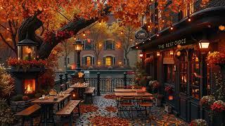 Riverside Jazz Music to Calm, Relax  Sweet Autumn Jazz with Vintage Outdoor Coffee Shop Ambience