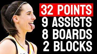 Caitlin Clark 32 Point Near TRIPLE DOUBLE To Beat UNDEFEATED Liberty...