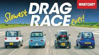 DRAG RACE: Citroen Ami vs Renault Twizy & more – mini electric car battle | What Car?