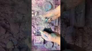 Crunchy gym chalk glitter bomb crush ASMR