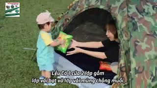 Lều phượt cắm trại vải dù rằn ri ,lều du lịch, picnic gia đình , chống muỗi , chống nước 2-3 NGƯỜI