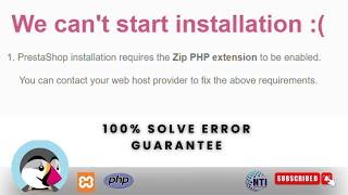 We can't start installation :(  Xampp download localhost error Prestashop || Zip PHP extension ||