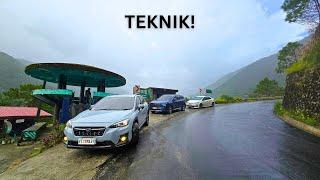 Teknik in driving the Subaru XV going up Banaue