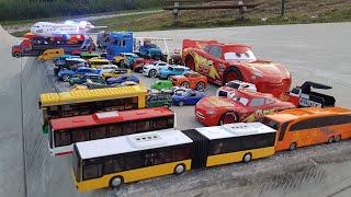 Toy Cars driving and play Sliding Cars with too many cars Video for Kids