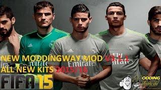 FIFA 15 MODDINGWAY MOD V 3.1.1 // TOUR ALL KITS 2015-16