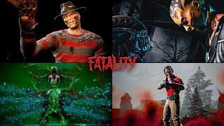 Mortal Kombat ALL Guest Characters FATALITIES (MK9 - MK1) | 2K 60FPS