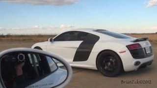 Porsche 997.2 GT3 vs. Audi R8 V10  (0-170mph)