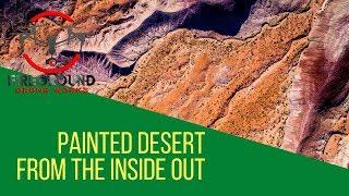 Painted Desert from the Inside Out in 4K by Drone