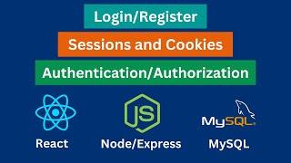 React and Node Authentication and Authorization with Session and Cookies; Login/Register Pages