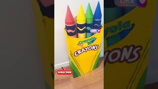 DIY Cardboard Crayon Box #diy #backtoschool #photoprops