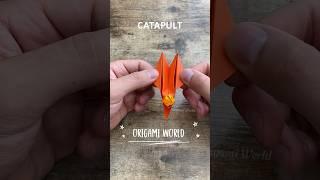 EASY PAPER TOY ORIGAMI CATAPULT TUTORIAL | HOW TO MAKE ORIGAMI TOYS CATAPULT | PAPERCRAFT IDEAS